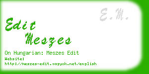 edit meszes business card